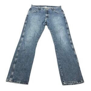 Wrangler Rugged Wear Mens Blue Straight Leg Denim Jeans 36x34 31000UN
